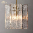 Modern brass led glass pendant light for dining room