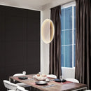 Modern metallic led glass pendant light for living room