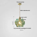 Modern floral pink & teal glass pendant lights kitchen decor