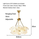 Modern gold glass petal chandeliers dining room hanging lamps