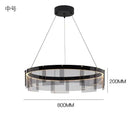 DecorBites™ LED Glass Ring Pendant Lights: Modern Iron Art Hanging Lamps for Home Décor