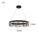 DecorBites™ LED Glass Ring Pendant Lights: Modern Iron Art Hanging Lamps for Home Décor