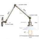 DecorBites™ LED Glass Swing Arm Wall Lamps for Bedroom, Bathroom, and Stairway