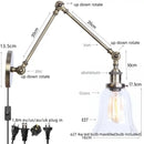 DecorBites™ LED Glass Swing Arm Wall Lamps for Bedroom, Bathroom, and Stairway