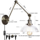 DecorBites™ LED Glass Swing Arm Wall Lamps for Bedroom, Bathroom, and Stairway