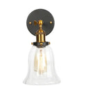 Industrial brass led glass wall lamp for stairway home decor
