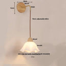 Modern gold led glass wall lamp flower sconce bedroom light