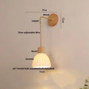 Modern gold led glass wall lamp flower sconce bedroom light