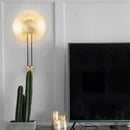 Modern gold stripe led glass wall lamp bedroom pendulum sconce
