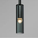 Modern black cylindrical led glass wall lamps for living room