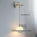 DecorBites™ LED Glass Wall Light Fixture Bedroom Aisle Study Modern Adjustable Bedside Lamp