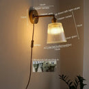 Modern gold etched glass wall lights for bedroom