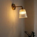Modern gold etched glass wall lights for bedroom