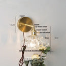 Modern gold petal led glass wall lights bedroom sconce