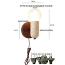 DecorBites™ LED Glass Wall Lights with Pull Chain Switch for Restaurant Living Room