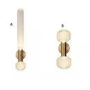 Modern gold glass wall sconces for bedroom and living room lighting