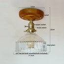 DecorBites™ LED Glass Wood Ceiling Light Modern Plafondlamp for Living Room