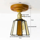 DecorBites™ LED Glass Wood Ceiling Light Modern Plafondlamp for Living Room