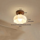 DecorBites™ LED Glass Wood Ceiling Light Modern Plafondlamp for Living Room