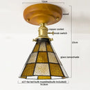 DecorBites™ LED Glass Wood Ceiling Light Modern Plafondlamp for Living Room