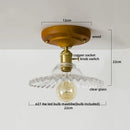 DecorBites™ LED Glass Wood Ceiling Light Modern Plafondlamp for Living Room