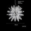 Modern white & silver flower led globe pendant light dining room