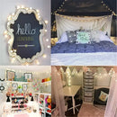 Warm frosted white led globe ball string lights bedroom decor