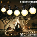 Frosted black led globe string lights outdoor patio garland