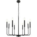 Modern black & gold led black candle chandelier living room light