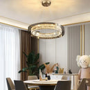 DecorBites™ LED Gold Crystal Glass Ceiling Chandelier for Living Room Bedroom Kitchen