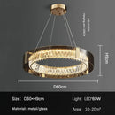 DecorBites™ LED Gold Crystal Glass Ceiling Chandelier for Living Room Bedroom Kitchen