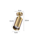 Modern brass led golden ceiling spotlight for living room