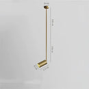 Modern brass led golden ceiling spotlight for living room