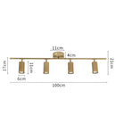 Modern brass led golden ceiling spotlight for living room