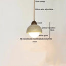DecorBites™ LED Gourd Pendant Light Fixture with Yellow Travertine and White Glass