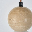 DecorBites™ LED Gourd Pendant Light Fixture with Yellow Travertine and White Glass