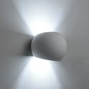 Modern gray led gypsum wall lamp bedroom sconce warm lighting