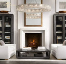 Modern led halo crystal chandelier for dining room