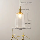 Modern brass and glass decorbites led hanging lamp bedroom light