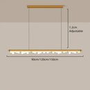 Modern gold led hanging lamps strip dining room pendant light