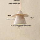 DecorBites™ LED Hanging Light Fixture Yellow Travertine Nordic Wire Adjustable Pendant Lamp