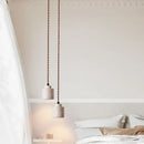 DecorBites™ LED Hanging Light Fixture Yellow Travertine Nordic Wire Adjustable Pendant Lamp