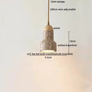 DecorBites™ LED Hanging Light Fixture Yellow Travertine Nordic Wire Adjustable Pendant Lamp