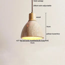 DecorBites™ LED Hanging Light Fixture Yellow Travertine Nordic Wire Adjustable Pendant Lamp