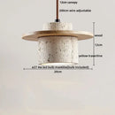 DecorBites™ LED Hanging Light Fixture Yellow Travertine Nordic Wire Adjustable Pendant Lamp