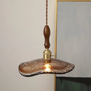 Modern hand blown glass led hanging light bronze bedroom pendant
