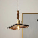 Modern hand blown glass led hanging light bronze bedroom pendant