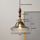 Modern hand blown glass led hanging light bronze bedroom pendant