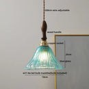 Modern hand blown glass led hanging light bronze bedroom pendant