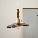Modern hand blown glass led hanging light bronze bedroom pendant